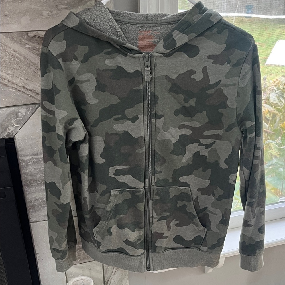 Cat & Jack Green Camouflage Hoodie